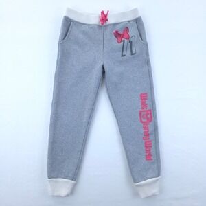 Disney Parks Kids Joggers Walt Disney World Silver Glitter Sequin Bow M 10 Pink